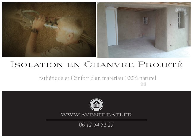 Isolation en chanvre projeté